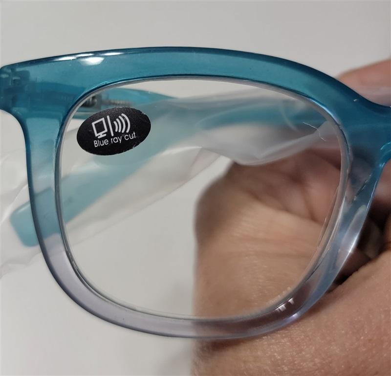 EyeKepper Teal & Clear 1.5 Thick Frame Anti Blue Light Reading Glasses 113252