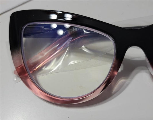 EyeKepper Black Pink 1.0 Cat Eye Thick Reading Nerd Glasses 113257