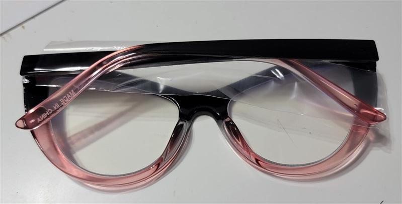 EyeKepper Black Pink 1.0 Cat Eye Thick Reading Nerd Glasses 113257