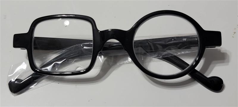 EyeKepper Black Geometric Square Round 1.50 Blue Light Reading Glasses 113455