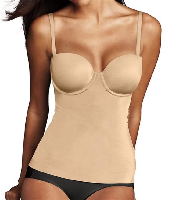 NWOTD Maidenform 34D Endlessly Smooth Foam Cup Camisole DM1006 Beige 114185