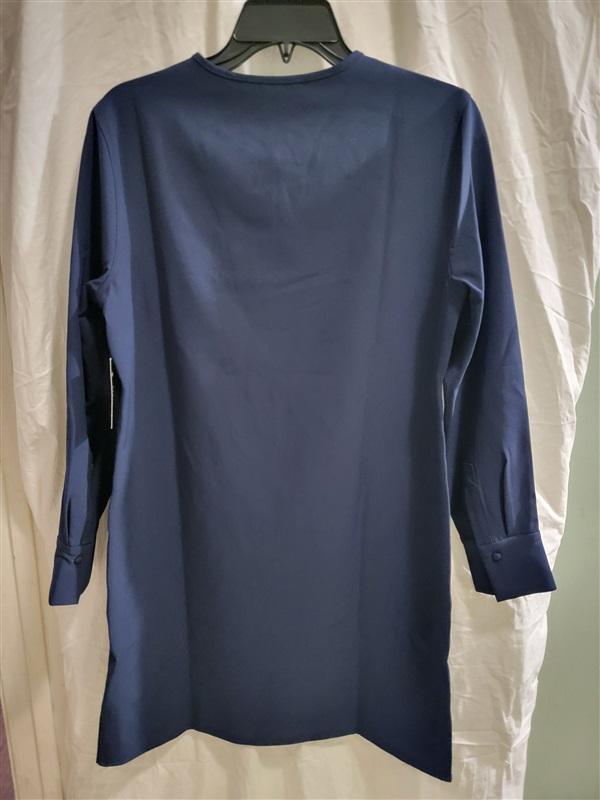 NWT Boston Proper M Beyond Travel Key Hole Sheath Dress Blue 114686