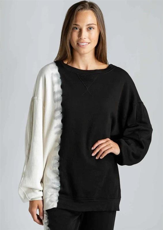 NWT JALA M Sedona Eclipse Tie Dye Fleece Shirt Lounge 114708