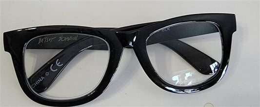 Betsey Johnson Black Frame Reading Nerd Glass Readers 1.5 Blue Light 114750