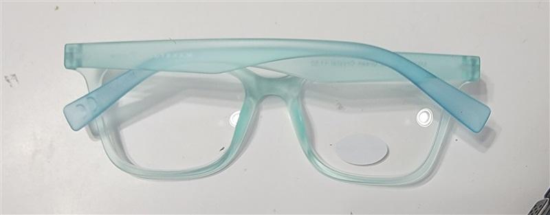 Max Studio Sheer Turquoise 1.5 Square Skinny Frame Reading Glasses 115012