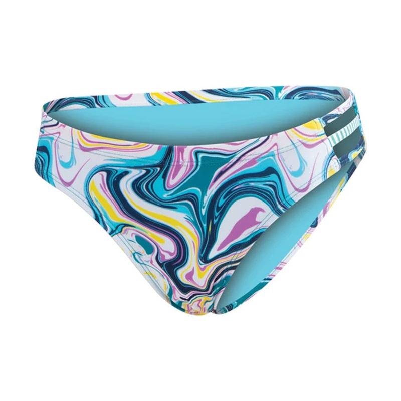 NWOT Dolfin L Revibe Swirl Remix Strappy Bikini Swimsuit Bottoms 115164