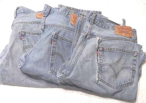 3 Pair Levi's Men's 550 Well Worn Distressed Light Wash Jeans 34x36 #78851