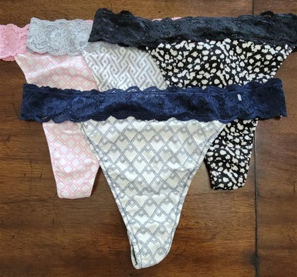 NEW Cosabella 1X Hanna Lace Thong Underwear 4pr #83686