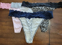 NEW Cosabella 1X Hanna Lace Thong Underwear 4pr #83686