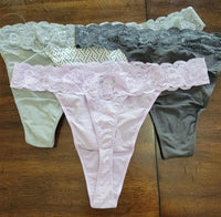 NEW Cosabella 2X Hanna Lace Thong Underwear 4pr #83720