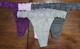 NEW Cosabella 1X Hanna Lace Thong Underwear 4pr #83730
