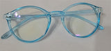 NWT Custom Eyes Blue Clear Frame Round Eye 1.0 Reading Glasses Readers 84172