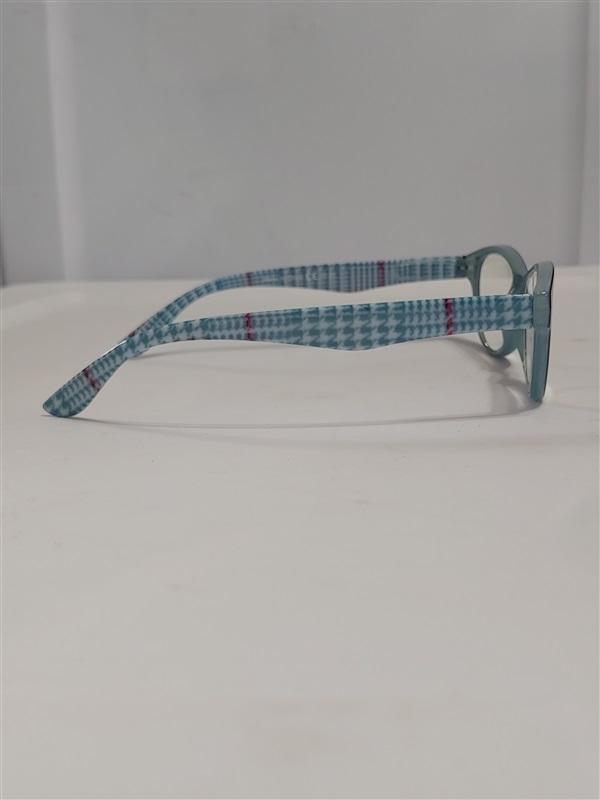 CessBlu Gingham Blue Light Blocking Glasses Cat Eye 2.25 Readers 87288