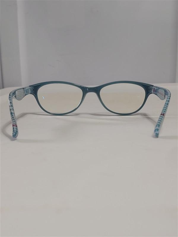 CessBlu Gingham Blue Light Blocking Glasses Cat Eye 2.25 Readers 87288