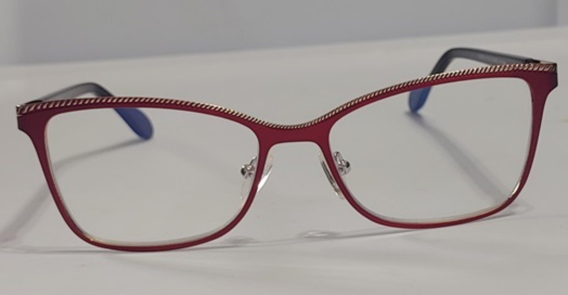 NWT CessBlu Red Rectangle Blue Light 1.50 Reading Glasses Readers 87272