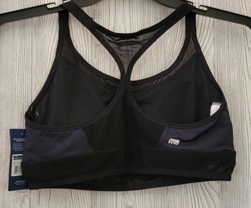 NEW Marika High Impact Mesh Sports Bra w/ Removable Cups MLB0772A Black XL #86523