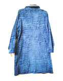 NEW Miss Elaine Jacquard Minky Fleece Short 39" Zipper Robe Blue Sz XL #69332