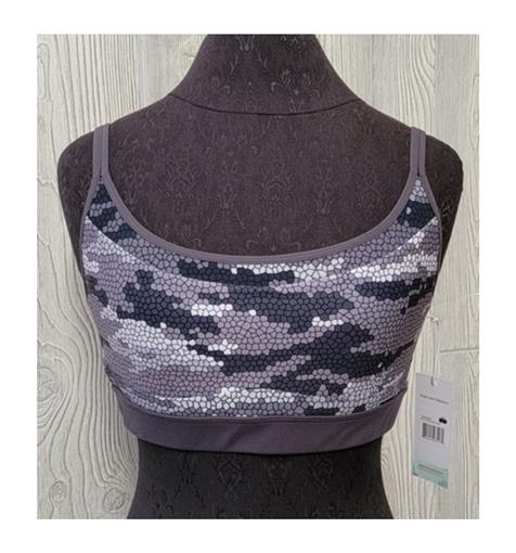 NEW Marika Balance Collection's Low Impact Mesh Sports Bra Gray Scales LG #88294