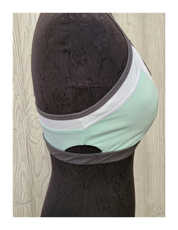 NEW Marika Women's Strappy Medium Impact Mesh Dry-Wik Sports Bra LG Mint #88292