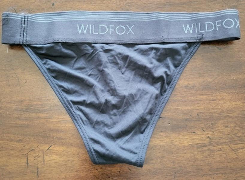 NWOT Wildfox Black Logo String Bikini Underwear M 90440