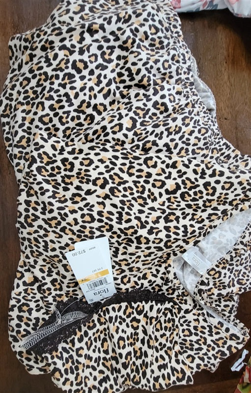 NEW Flora Nikrooz 3X Leopard Print 2pc Pajama Set 91787