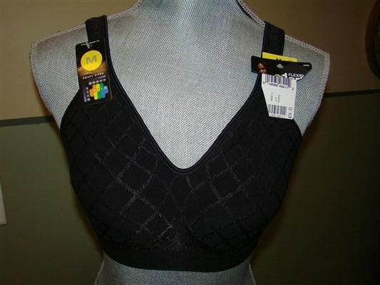 NEW Bali Bra L Comfort Revolution Seamless Smart Size Bra 3484 Black #45173