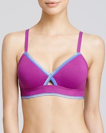 New b.tempt'd by Wacoal 30 b.active Sports Bra Bralette 952210 Purple Blue 55566