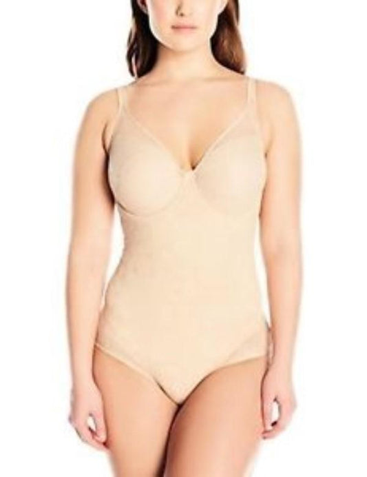 NEW Bali 36C Ultra-Light Firm Tummy-Control Sheer Lace Body Briefer 6552 #60273