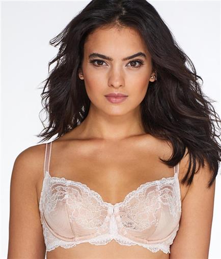 NEW Wacoal 34C Lace Affair Underwire Bra 851256 Pink White #77213