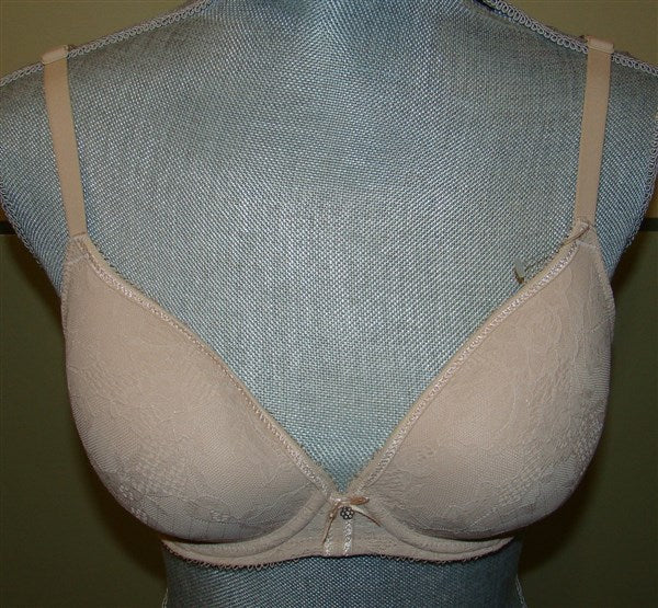 NEW Wacoal 36DD Lace Finesse Contour Bra 853201 Beige #77242