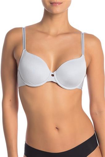 NEW Chantelle Modern Flex Soft Plunge T-Shirt Bra 17A6 36DDD Blue 77758