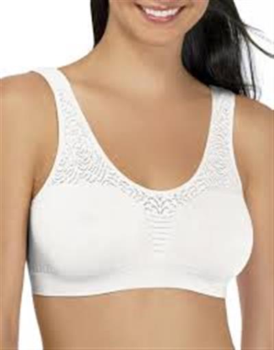 NWOT Bali XL Comfort Revolution Microfiber Crop Top Bra 103J White 78503