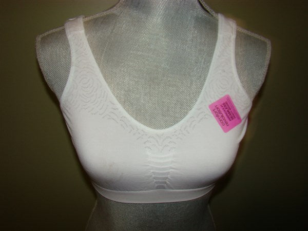 NWOT Bali XL Comfort Revolution Microfiber Crop Top Bra 103J White 78503