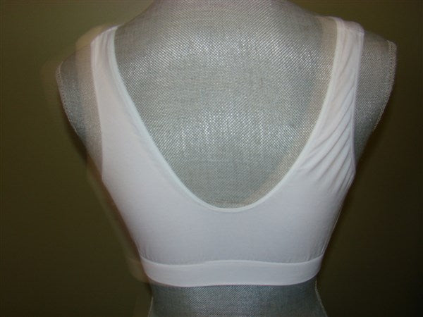 NWOT Bali XL Comfort Revolution Microfiber Crop Top Bra 103J White 78503