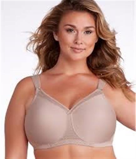 NEW Glamorise Soft Shoulders Full-Figure T-Shirt Bra 1080 36F Taupe #78990