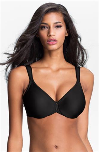 NEW Wacoal Bodysuede 40D Ultra Full Figure Seamless 85185 Black Bra #79272