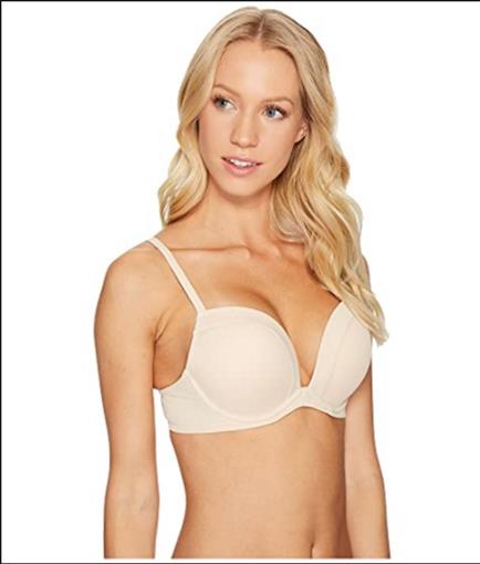 NEW Le Mystere 32G Infinite Possibilities Push Up Plunge Bra 1124 Beige #79410