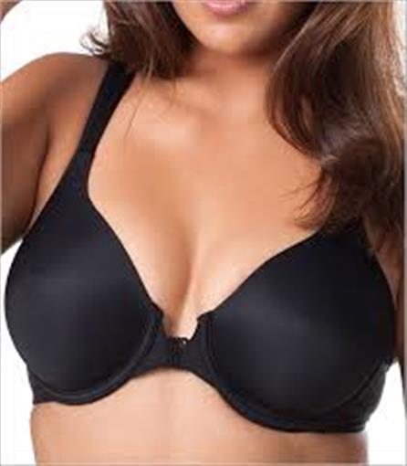 Leading Lady 38DDD 5415 Full Figure Front Close Racer Underwire Bra Black 82505