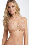 NWOT Wacoal Chantilly Lace Retro Chic 855186 Toast 38D Bra #82643