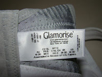 NEW Glamorise 32G Double Layer Custom Control Sports Bra 1166 White Gray #82986