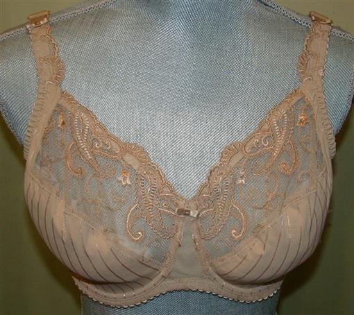 NEW Chantelle Cachemire 3 Part Cup Bra 3371 Beige Lace 32D #83087
