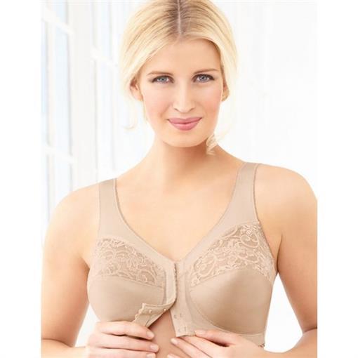 NEW Glamorise 50D MagicLift Front Close Support Bra 1200 Beige #83387