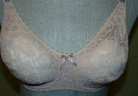 NWOT Bali 34D Lace 'N Smooth Seamless Cup Underwire Bra 3432 Beige 84113