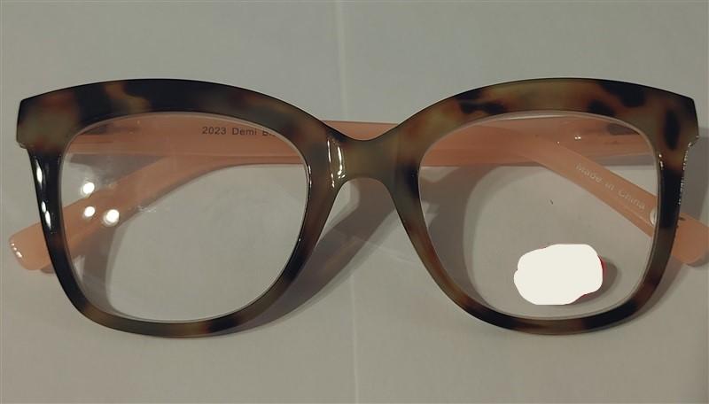 Evolution Eyes Tortoise & Peach Thick Frame Cat Reading Glasses Nerd Readers 0.0