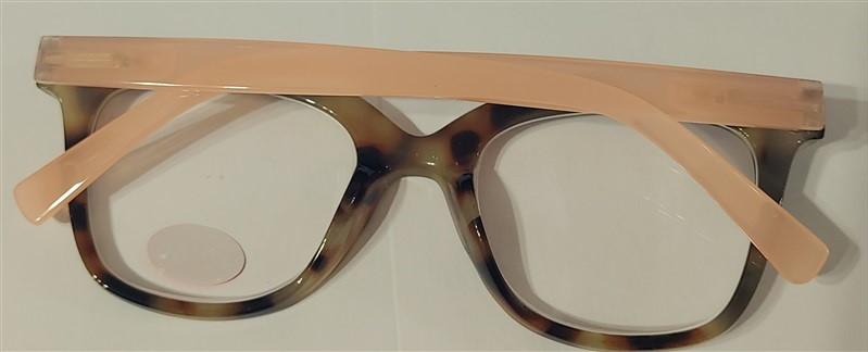 Evolution Eyes Tortoise & Peach Thick Frame Cat Reading Glasses Nerd Readers 0.0