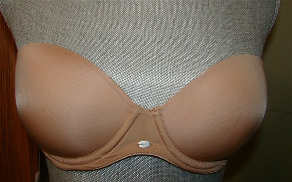 NWT Calvin Klein 36D Beige Strapless Bra Naked Glamour Push Up F3493 #86291