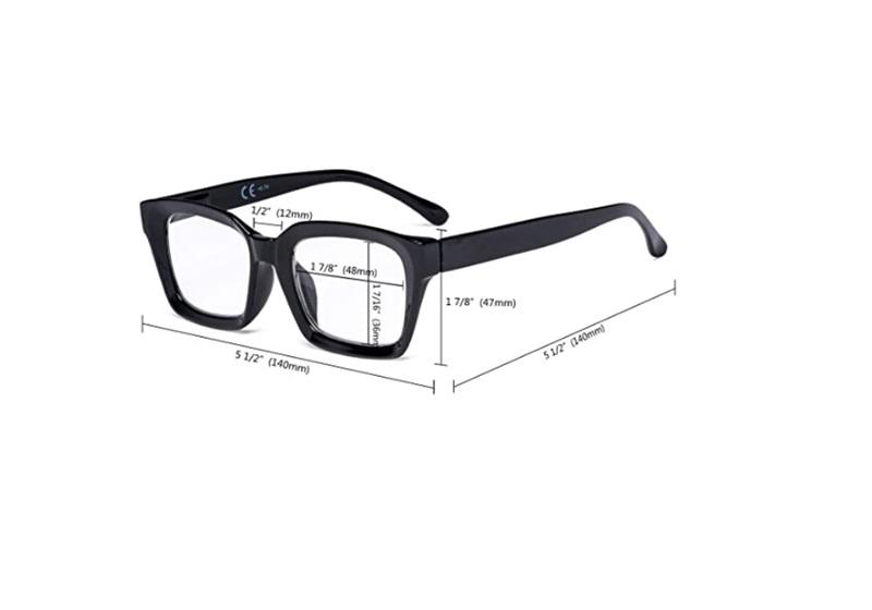 Eyekepper Reading Glasses Women Oversized Square Readers +1.00 Clear 86716