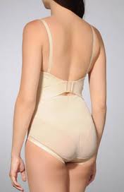 NWOT Flexees Easy Up Strapless Firm Control Bodybriefer 1256 Beige 36B #87125