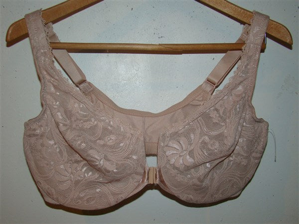 NEW Glamorise Wonderwire Front Close Bra 9245 Tan 40C 87464