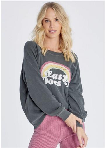 NEW Wildfox XXL Easy Does It Sommers Sweatshirt Rainbow #87494